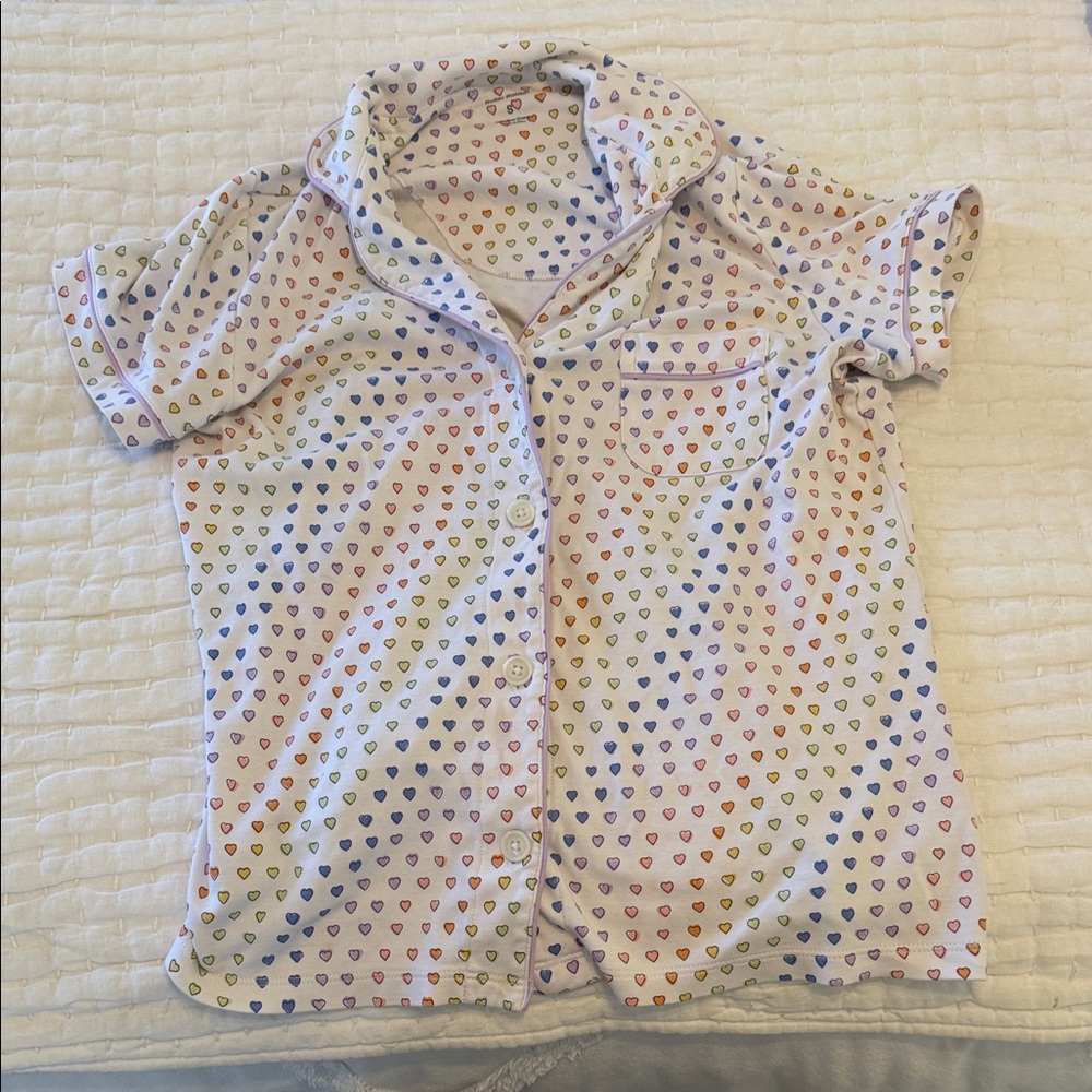 Roberta Roller Rabbit Colorful Heart Print Pajama Top